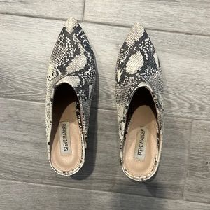 Steve Madden snakeskin mules